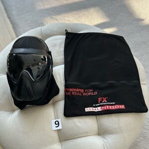 Simunitions FX 8000 Paintball Airsoft Protective Gear Helmet & Bag No neck guard